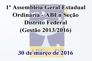 1ª Assembléia Geral Estadual Ordinária - ABEn Seção Distrito Federal